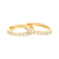 Round Brilliant Cut Diamond set Hoop Earrings 16mm - 0.50cts