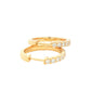 Round Brilliant Cut Diamond set Hoop Earrings 16mm - 0.50cts
