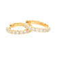 Round Brilliant Cut Diamond set Hoop Earrings 16mm - 0.75cts