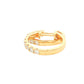 Round Brilliant Cut Diamond set Hoop Earrings 16mm - 0.75cts