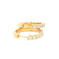 Round Brilliant Cut Diamond set Hoop Earrings 16mm - 0.75cts