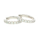 Round Brilliant cut diamond hoop earrings 16mm - 0.75cts