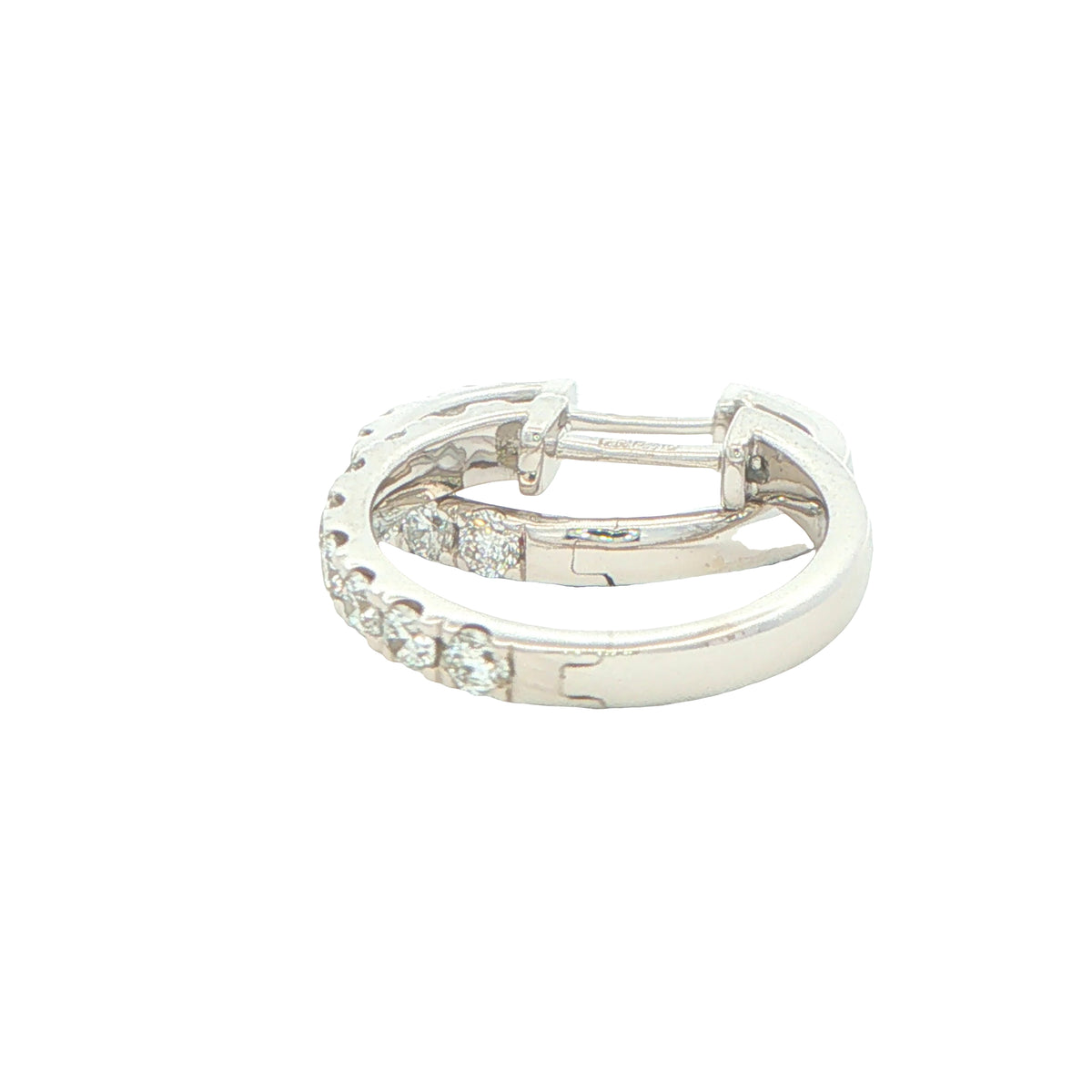 Round Brilliant cut diamond hoop earrings 16mm - 0.75cts