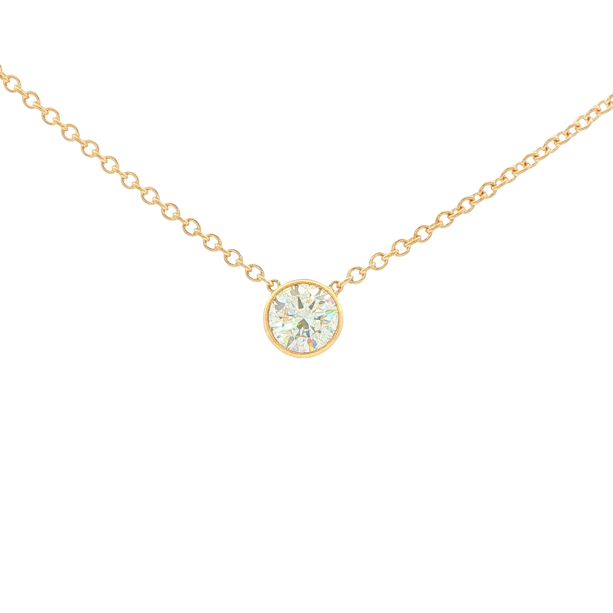 Round Brilliant Cut Diamond Solitaire Pendant - 0.55cts Gardiner Brothers