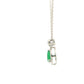 Pear Shaped Emerald and Diamond Halo Style Drop Pendant
