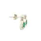 Pear Shaped Emerald and Diamond Halo Style Drop Earrings