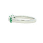 Emerald and diamond oval shaped 5 stone ring