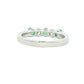 Emerald and diamond oval shaped 5 stone ring