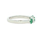 Emerald and diamond oval shaped 5 stone ring