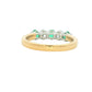 Emerald and diamond oval shaped 5 stone ring
