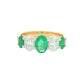 Emerald and diamond oval shaped Graduated 5 stone ring