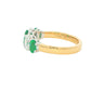 Emerald and diamond oval shaped Graduated 5 stone ring