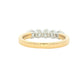 Oval shaped diamond 5 stone eternity ring - 0.75cts