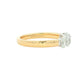 Oval shaped diamond 5 stone eternity ring - 0.75cts