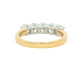 Oval shaped diamond 5 stone eternity ring - 1.54cts