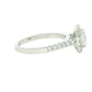 Platinum Elongated Cushion Cut Diamond Halo Style Ring - 1.17cts