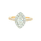 Yellow Gold Marquise Shaped Diamond Halo Cluster Style Ring - 1.14cts