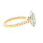 Yellow Gold Marquise Shaped Diamond Halo Cluster Style Ring - 1.14cts