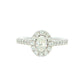 Platinum Oval Shaped Diamond Halo Style Ring - 0.84cts Gardiner Brothers