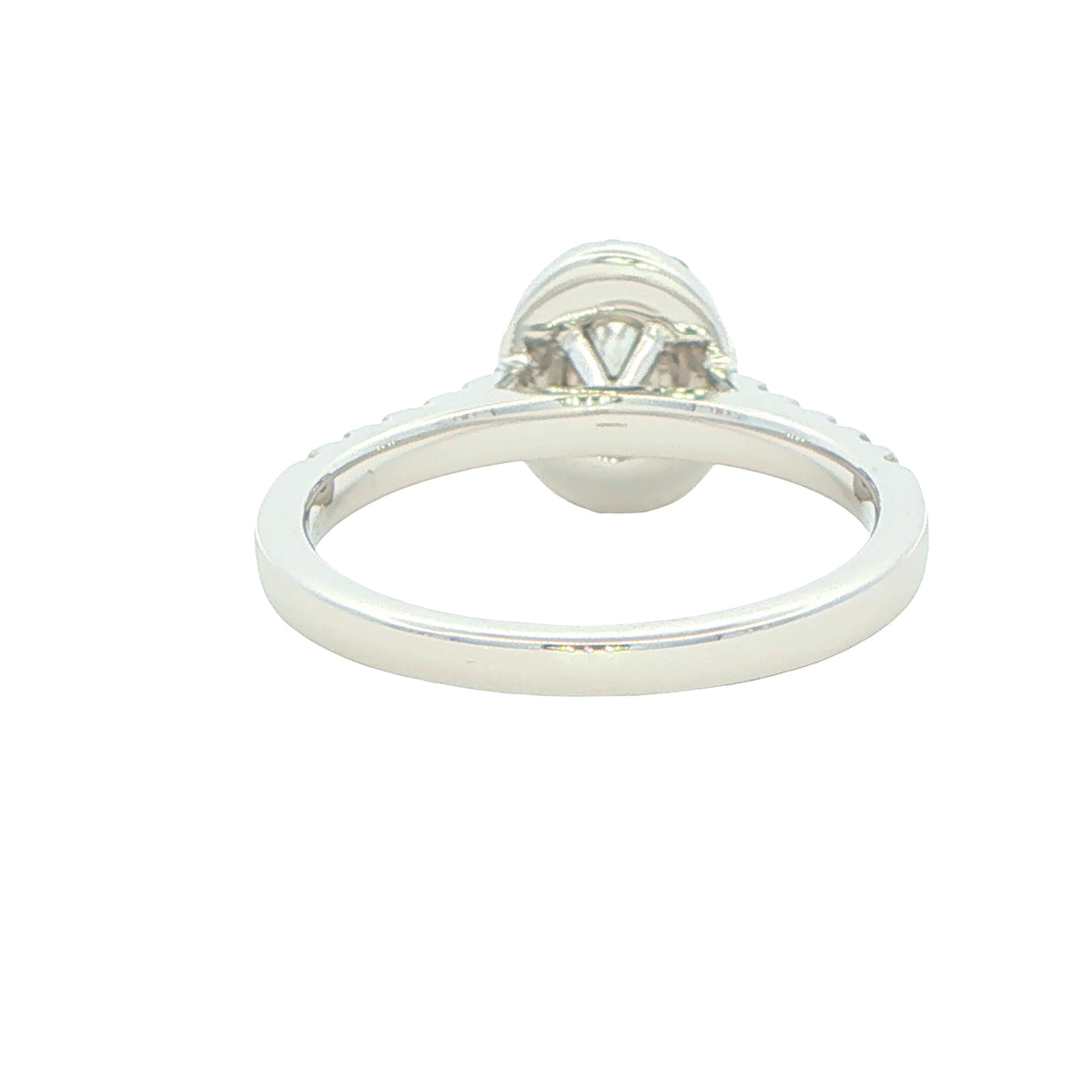 Platinum Oval Shaped Diamond Halo Style Ring - 0.84cts Gardiner Brothers