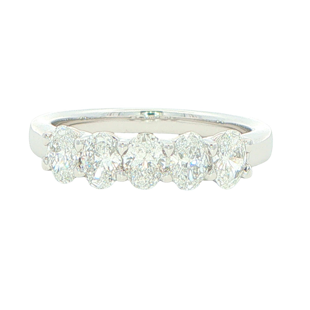 Oval Shaped Diamond 5 stone eternity style ring - 1.01cts