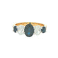 Sapphire and diamond oval shaped Graduated 5 stone ring
