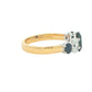 Sapphire and diamond oval shaped Graduated 5 stone ring