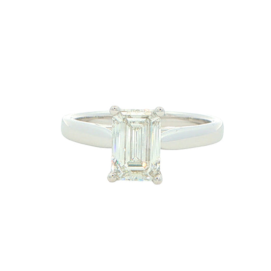 Lab Grown Emerald cut diamond solitaire ring - 1.50cts Gardiner Brothers