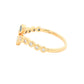 Sapphire and round brilliant cut diamond cross-over ring