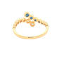 Sapphire and round brilliant cut diamond cross-over ring
