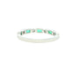 Emerald and Diamond Vintage Style Dress Ring