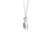 Pear Shaped Amethyst and Diamond Halo Style Drop Pendant