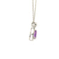 Pear Shaped Amethyst and Diamond Halo Style Drop Pendant