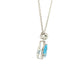 Pear Shaped Topaz and Diamond Halo Style Drop Pendant Gardiner Brothers