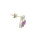 Pear Shaped Amethyst and Diamond Halo Style Drop Earrings