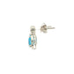 Pear Shaped Topaz and Diamond Halo Style Drop Earrings