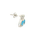 Pear Shaped Topaz and Diamond Halo Style Drop Earrings