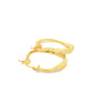 Yellow Gold Twisted Hoop Earrings