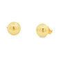 Yellow Gold Domed Stud Earrings