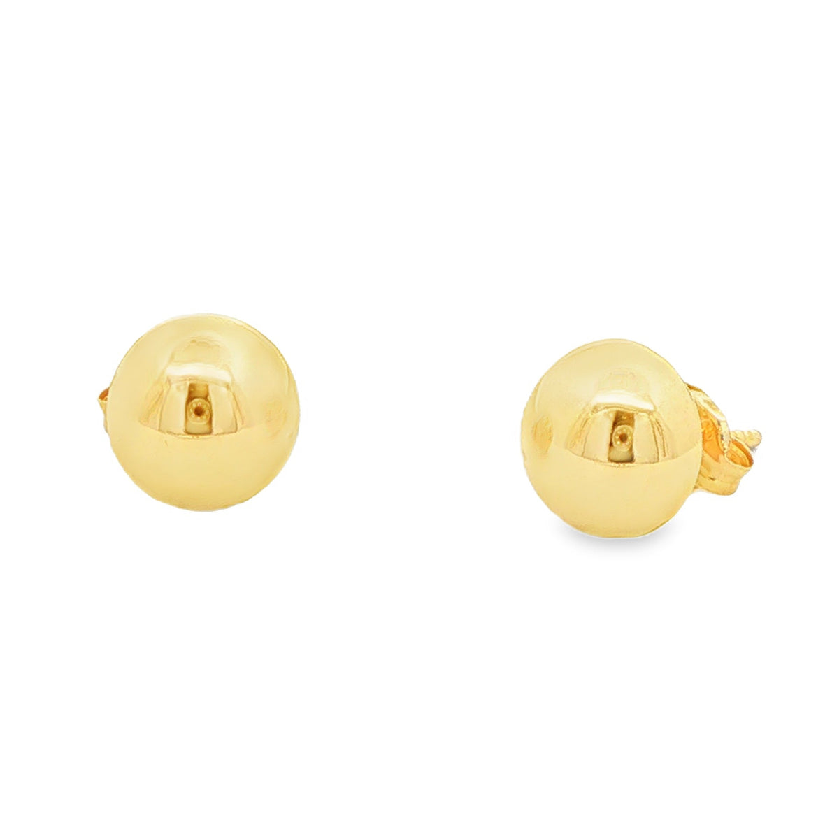 Yellow Gold Domed Stud Earrings