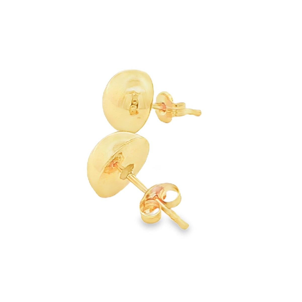 Yellow Gold Domed Stud Earrings