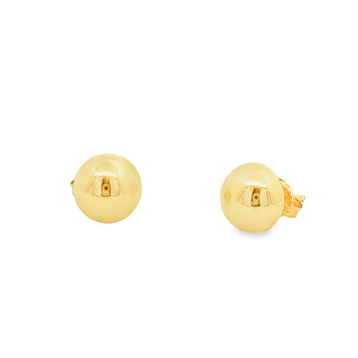 Yellow Gold Domed Stud Earrings