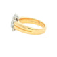 Yellow Gold Princess and Round Brilliant Cut Diamond Cluster Ring - 0.89cts Gardiner Brothers