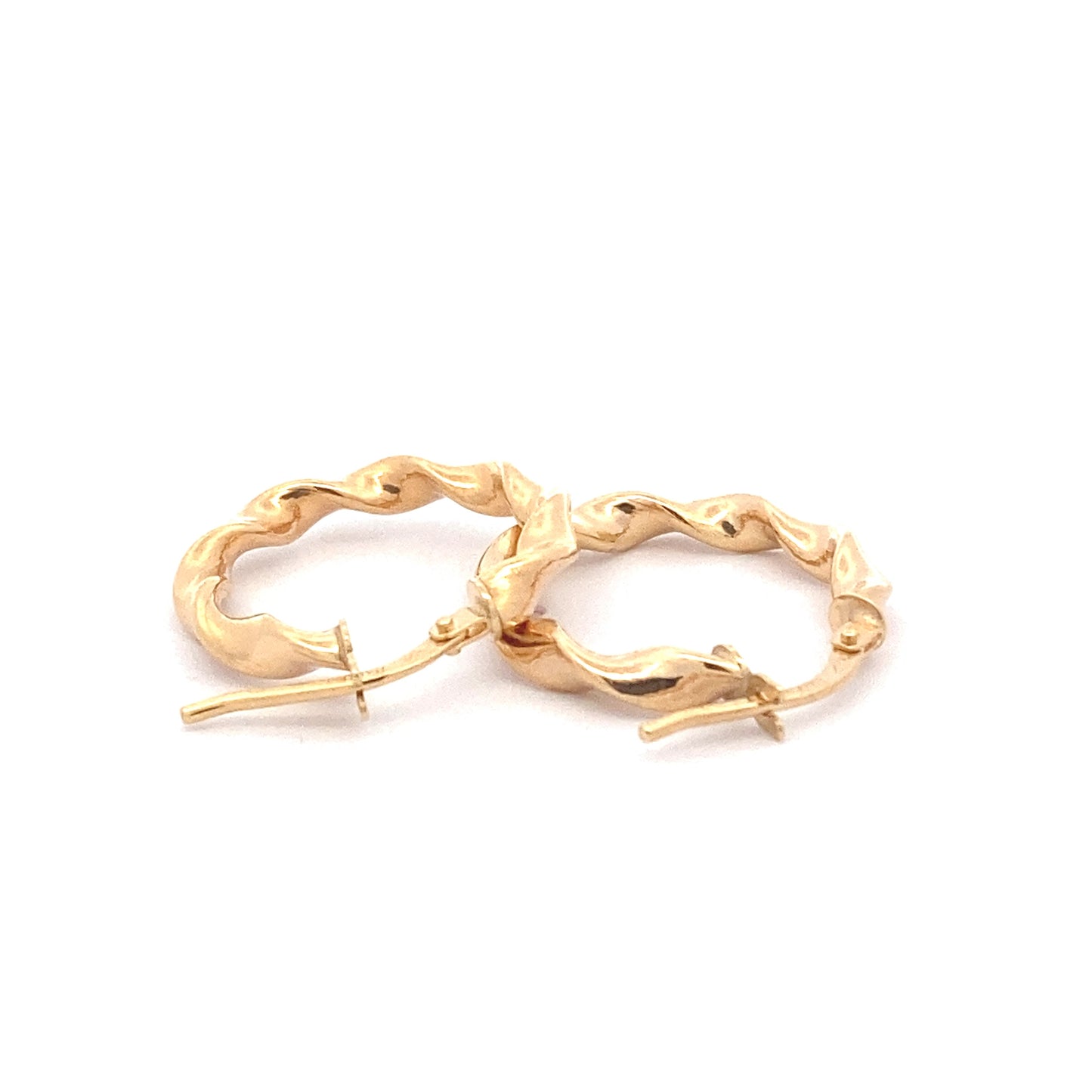 Yellow Gold Twisted Hoop Earrings  Gardiner Brothers   