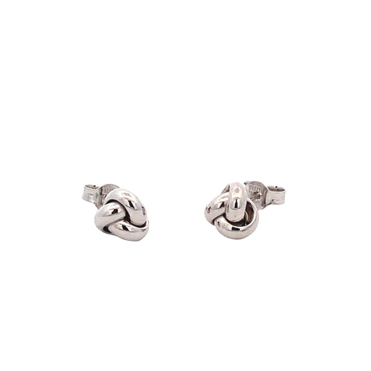 White Gold Knot Earrings Gardiner Brothers
