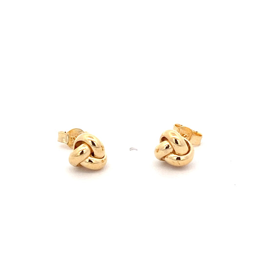 Yellow Gold Knot Earrings