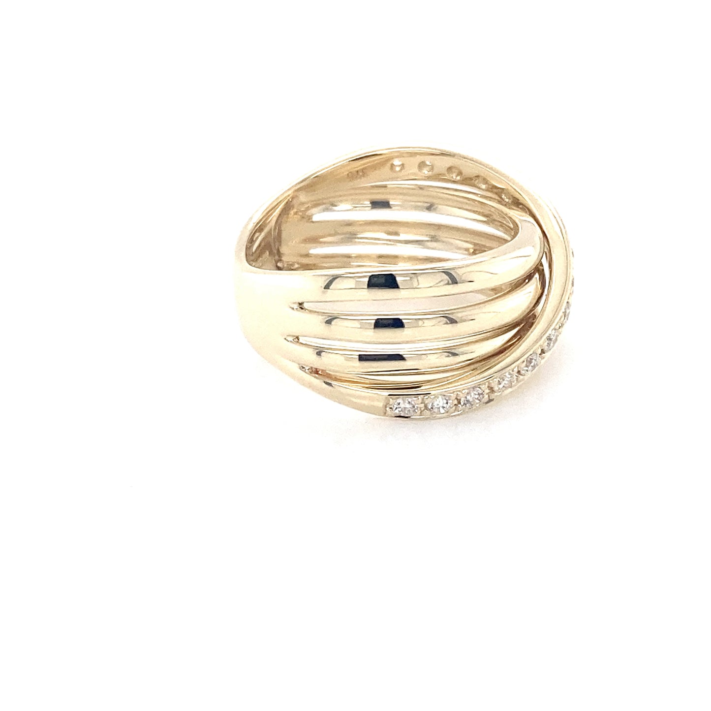 Yellow Gold 4 Strand Diamond Dress Ring  Gardiner Brothers   