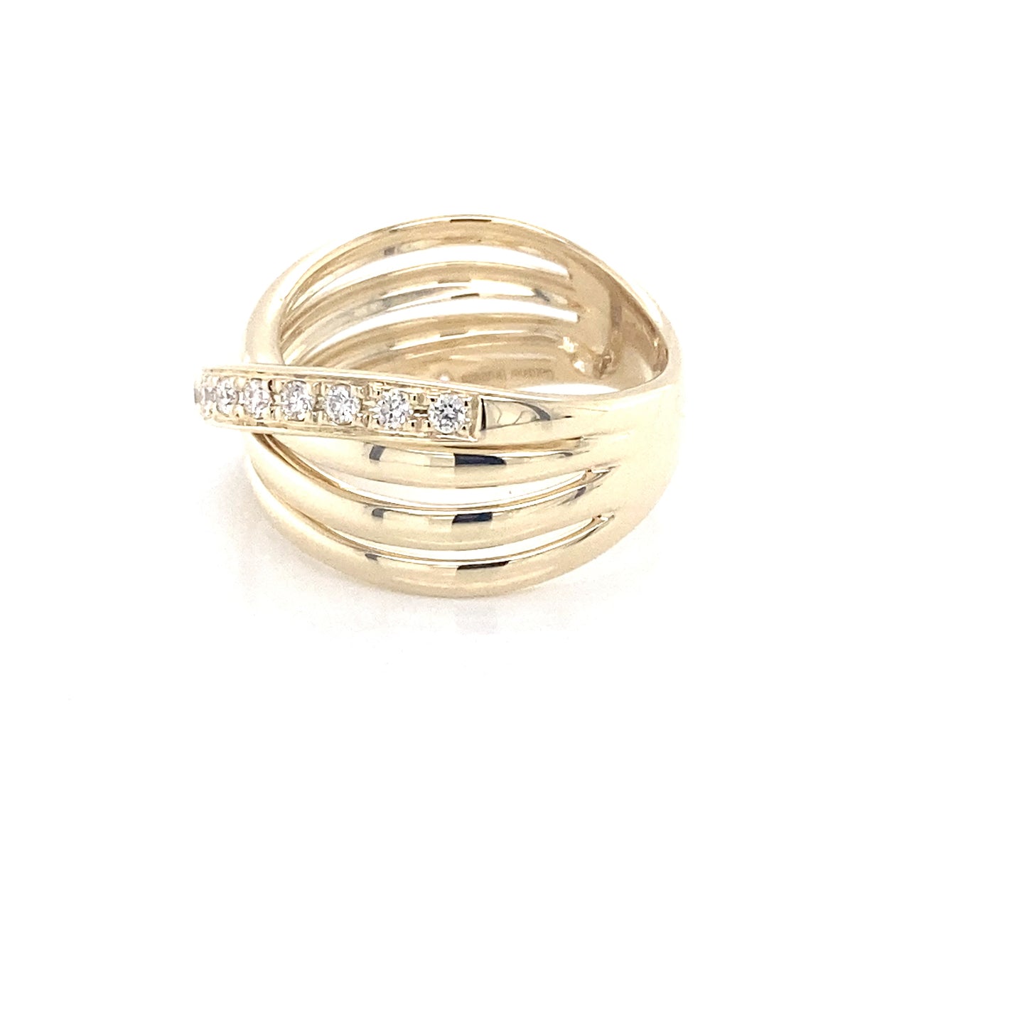 Yellow Gold 4 Strand Diamond Dress Ring  Gardiner Brothers   