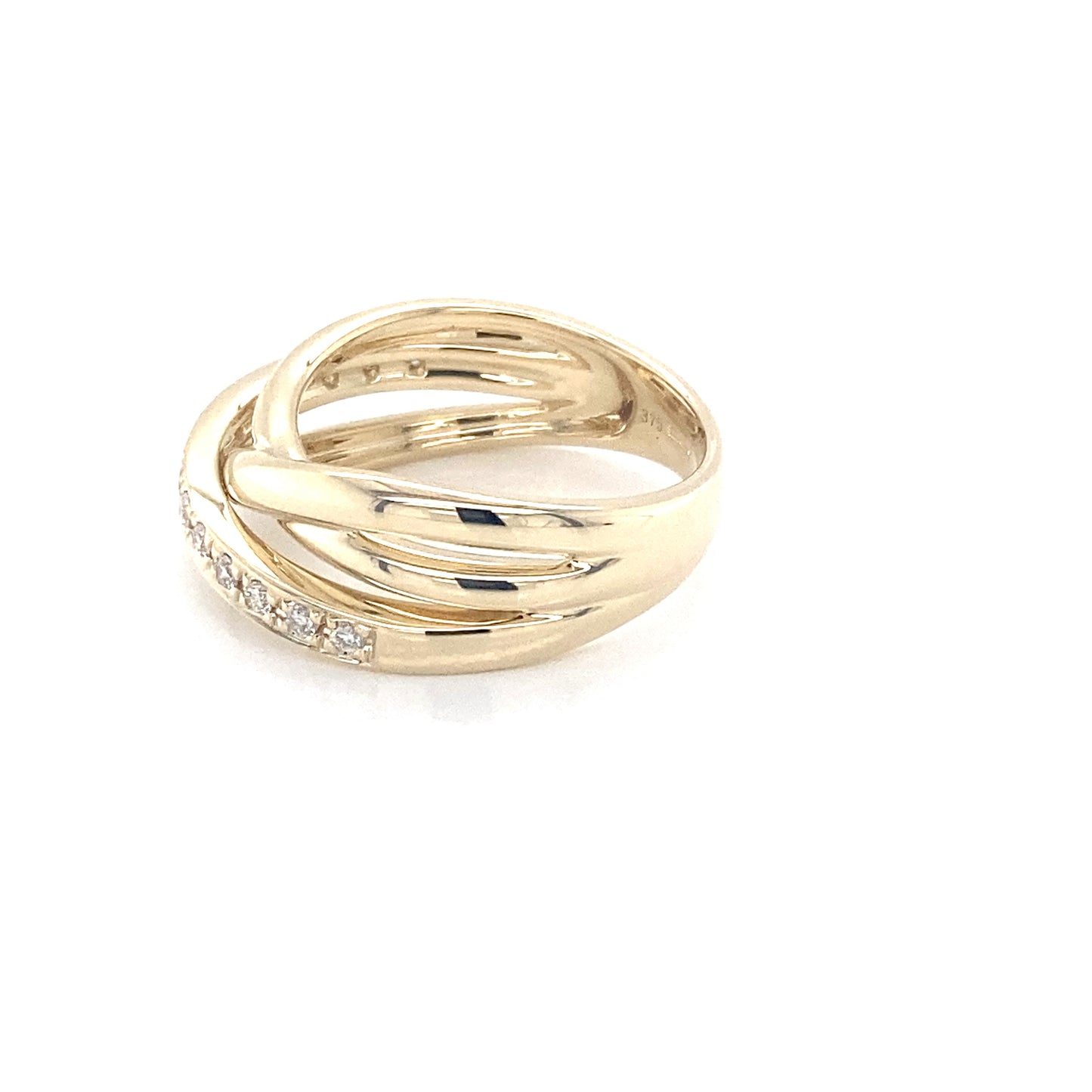 Yellow Gold 3 Strand Diamond Dress Ring  Gardiner Brothers   