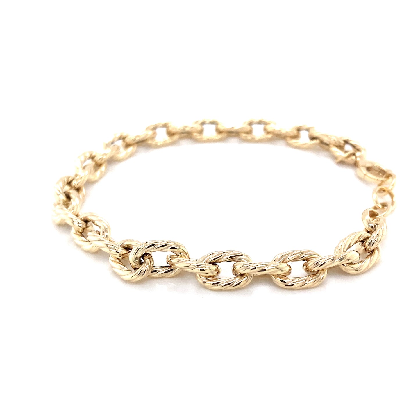 Yellow Gold Rope Link Bracelet  Gardiner Brothers   